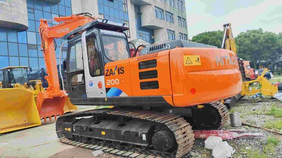 Buena condición 19400KG Naranja Excavadora Hitachi de segunda mano Zx200 con motor ISUZU AA-6BGIT