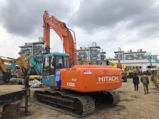 En buen estado de segunda mano 19400KG Orange Hitachi Excavator Zx200 con motor ISUZU AA-6BGIT