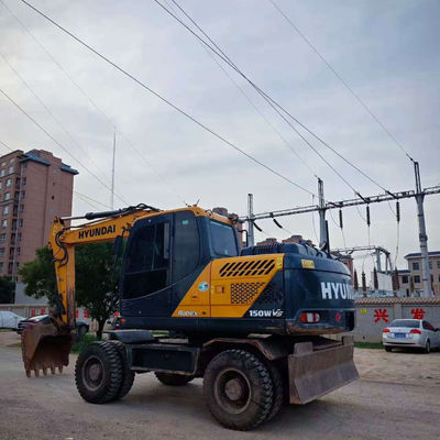 Hyundai 150W-9 Excavadoras usadas 15 toneladas Gran excavadora de ruedas hidráulicas Excavadora