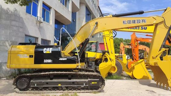 Excavadora usada CAT 320D2 Caterpillar de 20 toneladas Máquina de excavación de tamaño mediano Lugar de trabajo listo