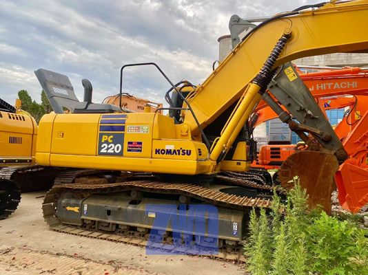 Excavadora Komatsu PC220 de 22 toneladas usada, máquina de construcción de 22 toneladas con componentes principales de motor y engranajes