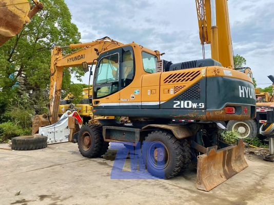Excavadora de ruedas HYUNDAI 210W-9 Original Coreana de segunda mano, 210W-9, 21 toneladas, equipo de construcción de alta resistencia en venta