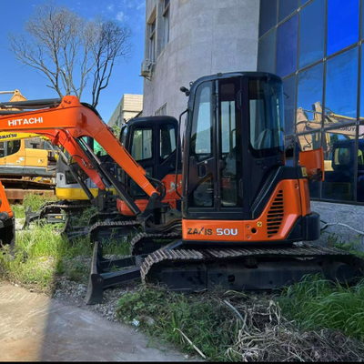 Japón Original Hitachi ZX50U-2 Mini Excavadora 3-50 toneladas Maquinaria Calidad Asegurada Equipo Pesado de Oruga de Segunda Mano Motor Motor Caja de Cambios Núcleo