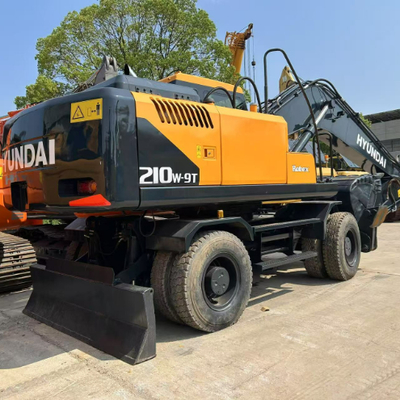 Excavadora de ruedas hidráulica Hyundai 210W de 21 toneladas usada en Corea Hyundai 210W R210W-9