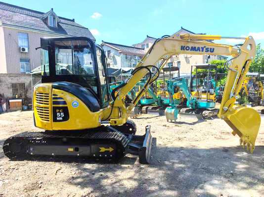 2022 usado Komatsu PC55 mini excavadora, 5,5 toneladas. ♪ Zero swing de cola. ♪ Mini excavadora usada. ♪ 2000 horas.