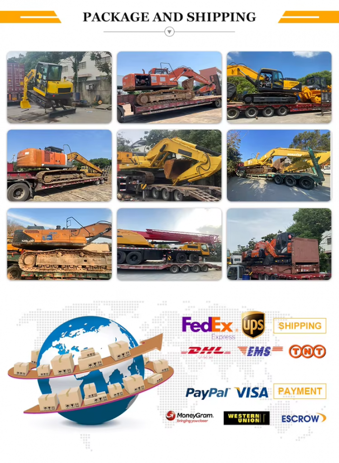 Caterpillar 325B 325BL Excavadora usada Cat 325BL 325D 325DL 325D2 Excavadora con motor potente 6