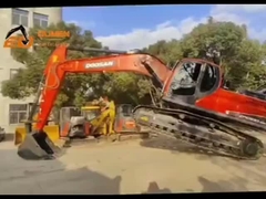 Excavadora de ruedas usadas naranja DX225LC Excavadora de retroexcavadora usada Doosan